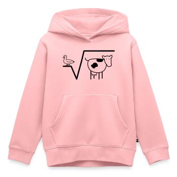Ente Wurzel aus Kuh Mathe - Kinder Premium Organic Hoodie - Rosa - Vorne - AI Model Kid Female (0cm)