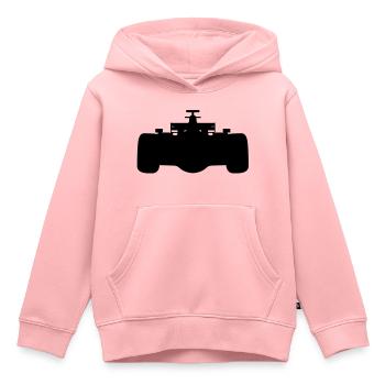 F1 # 1 - Kinder Premium Organic Hoodie - Rosa - Vorne - AI Model Kid Female (0cm)