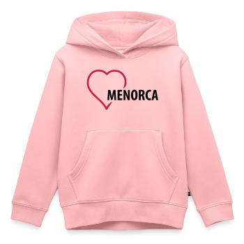menorca__f2 - Kinder Premium Organic Hoodie - Rosa - Vorne - AI Model Kid Female (0cm)