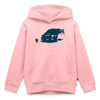 Rallye raid - Auto (B2) - Sweat Premium à capuche enfant bio - rose - Devant - AI Model Kid Female (0cm)