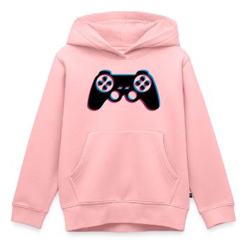 3d controller design logo clip art cool gamer zocke - Kids Premium Organic Hoodie - rose - Front - AI Model Kid Female (0cm)