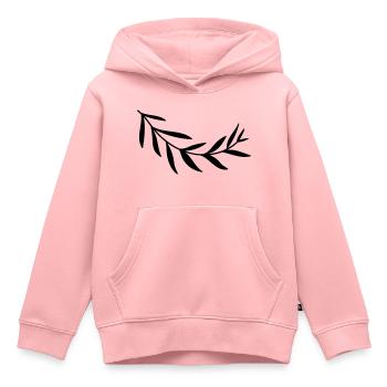 Branch branch leaf leaves plant nature shrub branches - Kids Premium Organic Hoodie - rose - Front - AI Model Kid Female (0cm)
