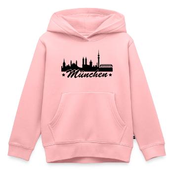 muenchen - Kinder Premium Organic Hoodie - Rosa - Vorne - AI Model Kid Female (0cm)