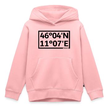 Coordonnées de Trente - Sweat Premium à capuche enfant bio - rose - Devant - AI Model Kid Female (0cm)