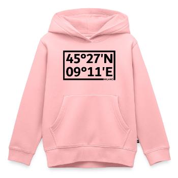 Milano Koordinaten - Kinder Premium Organic Hoodie - Rosa - Vorne - AI Model Kid Female (0cm)