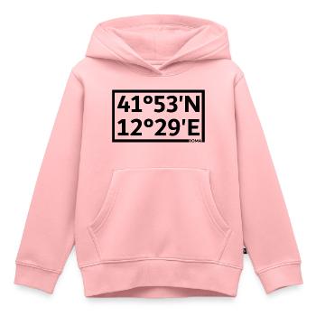 Roma Coordinates - Kids Premium Organic Hoodie - rose - Front - AI Model Kid Female (0cm)