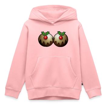 gâteau de Noel - Sweat Premium à capuche enfant bio - rose - Devant - AI Model Kid Female (0cm)