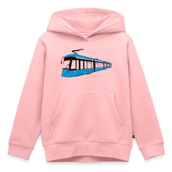 munich tram - Kids Premium Organic Hoodie - rose - Front - AI Model Kid Female (0cm)
