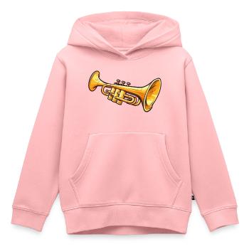 Trompete im Comic Stil - Kinder Premium Organic Hoodie - Rosa - Vorne - AI Model Kid Female (0cm)
