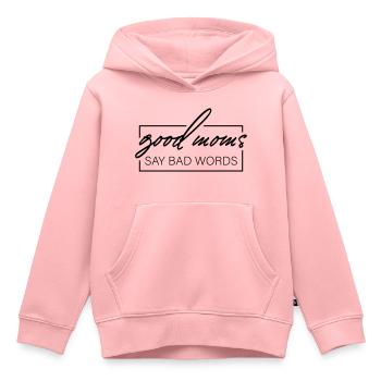 Les bonnes mamans disent de gros mots - Sweat Premium à capuche enfant bio - rose - Devant - AI Model Kid Female (0cm)