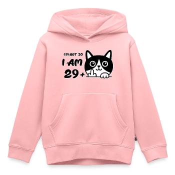 I'm Not 30, I Am 29 Plus 1 Middle Finger Cat Flip - Kids Premium Organic Hoodie - rose - Front - AI Model Kid Female (0cm)