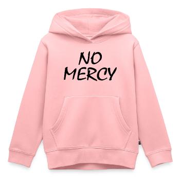 No mercy - Kids Premium Organic Hoodie - rose - Front - AI Model Kid Female (0cm)