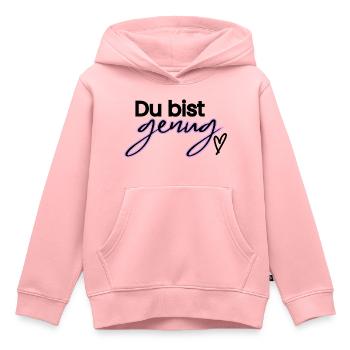 Du bist genug - Kinder Premium Organic Hoodie - Rosa - Vorne - AI Model Kid Female (0cm)