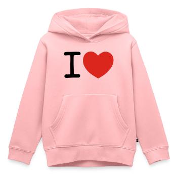 I heart ... - Kinder Premium Organic Hoodie - Rosa - Vorne - AI Model Kid Female (0cm)