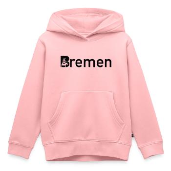 Bremen town sign skyline with Bremen Town Musician - Kids Premium Organic Hoodie - rose - Front - AI Model Kid Female (0cm)