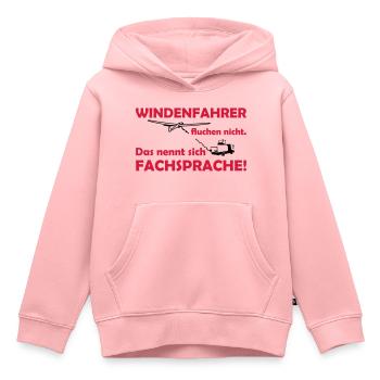 windenfahrer fluchen nicht segelflieger - Kinder Premium Organic Hoodie - Rosa - Vorne - AI Model Kid Female (0cm)