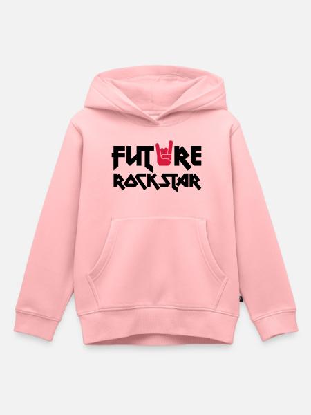 future rock star - Sweat Premium à capuche enfant bio - rose