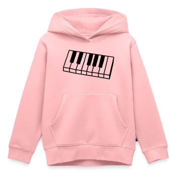 Klavier - Tastatur - Kinder Premium Organic Hoodie - Rosa - Vorne - AI Model Kid Female (0cm)