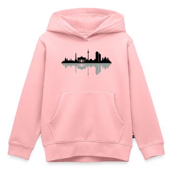 Skyline Berlin Schatten - Kinder Premium Organic Hoodie - Rosa - Vorne - AI Model Kid Female (0cm)