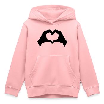 Main - Sweat Premium à capuche enfant bio - rose - Devant - AI Model Kid Female (0cm)