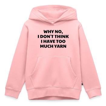 Tricot / Tricoter / Tricoteuse / Broderie - Sweat Premium à capuche enfant bio - rose - Devant - AI Model Kid Female (0cm)