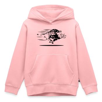 wild boar - Kids Premium Organic Hoodie - rose - Front - AI Model Kid Female (0cm)