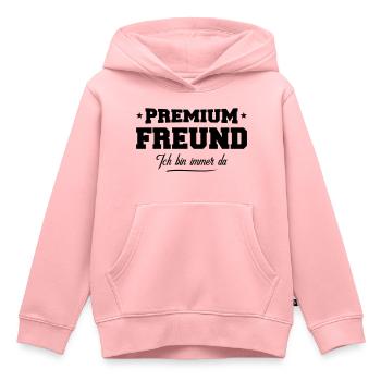 freund premium - Kinder Premium Organic Hoodie - Rosa - Vorne - AI Model Kid Female (0cm)