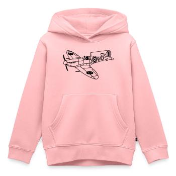 Spitfire - Sweat Premium à capuche enfant bio - rose - Devant - AI Model Kid Female (0cm)