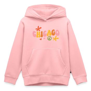 Chicago 70s Hippie - Kids Premium Organic Hoodie - rose - Front - AI Model Kid Female (0cm)
