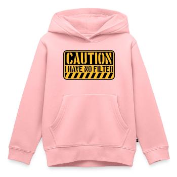 attention pas de citation de filtre - Sweat Premium à capuche enfant bio - rose - Devant - AI Model Kid Female (0cm)