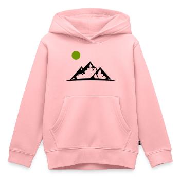 mountains - Kids Premium Organic Hoodie - rose - Front - AI Model Kid Female (0cm)