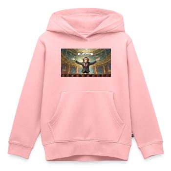 Jeu de mots sur l’expression ambiguë – Affentheater (farce) - Sweat Premium à capuche enfant bio - rose - Devant - AI Model Kid Female (0cm)