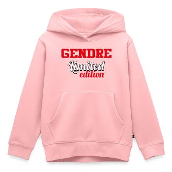 GENDRE LIMITED EDITION - Kinder Premium Organic Hoodie - Rosa - Vorne - AI Model Kid Female (0cm)