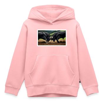 Herens Bulls Ranking Match - Kids Premium Organic Hoodie - rose - Front - AI Model Kid Female (0cm)