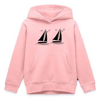 segelboote - Kinder Premium Organic Hoodie - Rosa - Vorne - AI Model Kid Female (0cm)
