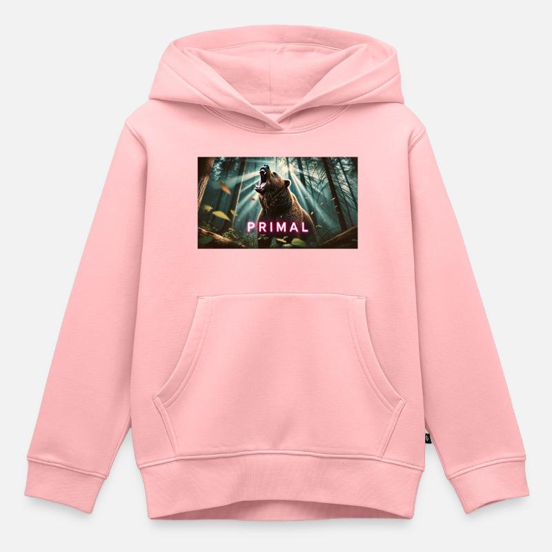PRIMAL OURS - Sweat Premium à capuche enfant bio - rose