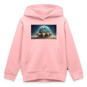 Carry the world - Kinder Premium Organic Hoodie - Rosa - Vorne - AI Model Kid Female (0cm)