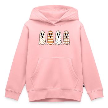 Halloween du Quatuor Fantôme - Sweat Premium à capuche enfant bio - rose - Devant - AI Model Kid Female (0cm)
