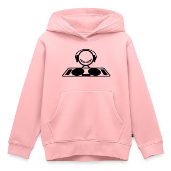 DJ - Sweat Premium à capuche enfant bio - rose - Devant - AI Model Kid Female (0cm)
