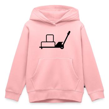 Transpalette manuel - Sweat Premium à capuche enfant bio - rose - Devant - AI Model Kid Female (0cm)