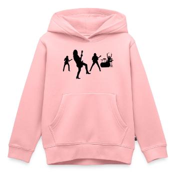 Rock Band - Kinder Premium Organic Hoodie - Rosa - Vorne - AI Model Kid Female (0cm)