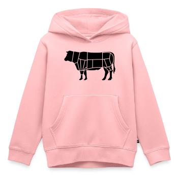 fleisch fleischer_b1 - Kinder Premium Organic Hoodie - Rosa - Vorne - AI Model Kid Female (0cm)