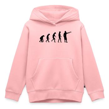 Evolution de Graffiti/ Streetart / Bombing - Sweat Premium à capuche enfant bio - rose - Devant - AI Model Kid Female (0cm)