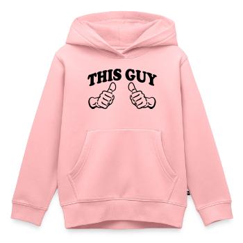 This Guy (Custom) - Kids Premium Organic Hoodie - rose - Front - AI Model Kid Female (0cm)