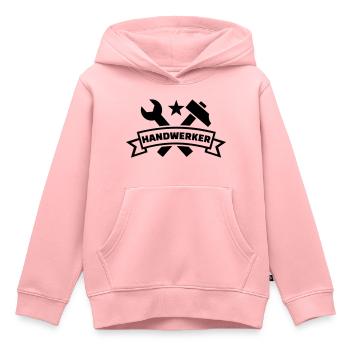 Handwerker - Kinder Premium Organic Hoodie - Rosa - Vorne - AI Model Kid Female (0cm)