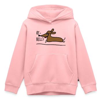 Dachshund as a rebel - Kids Premium Organic Hoodie - rose - Front - AI Model Kid Female (0cm)