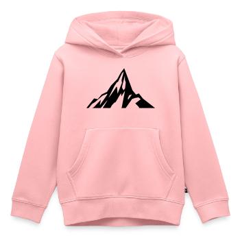 Berg Berge Gebirge Silhouette Gletscher Geschenk - Kinder Premium Organic Hoodie - Rosa - Vorne - AI Model Kid Female (0cm)