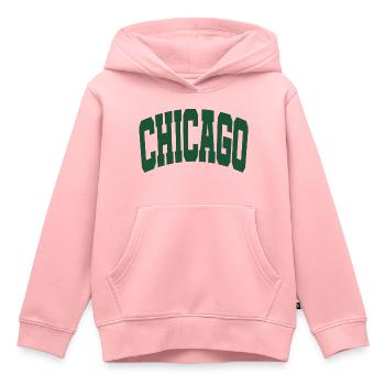 Chicago Schriftzug grün - Kinder Premium Organic Hoodie - Rosa - Vorne - AI Model Kid Female (0cm)