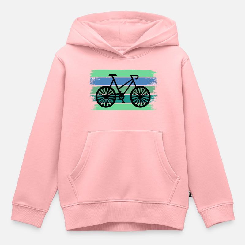 Vélo vélo - Sweat Premium à capuche enfant bio - rose