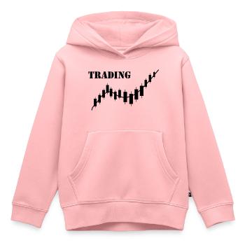 Bitcoin Trading Crypto Stocks - Sweat Premium à capuche enfant bio - rose - Devant - AI Model Kid Female (0cm)